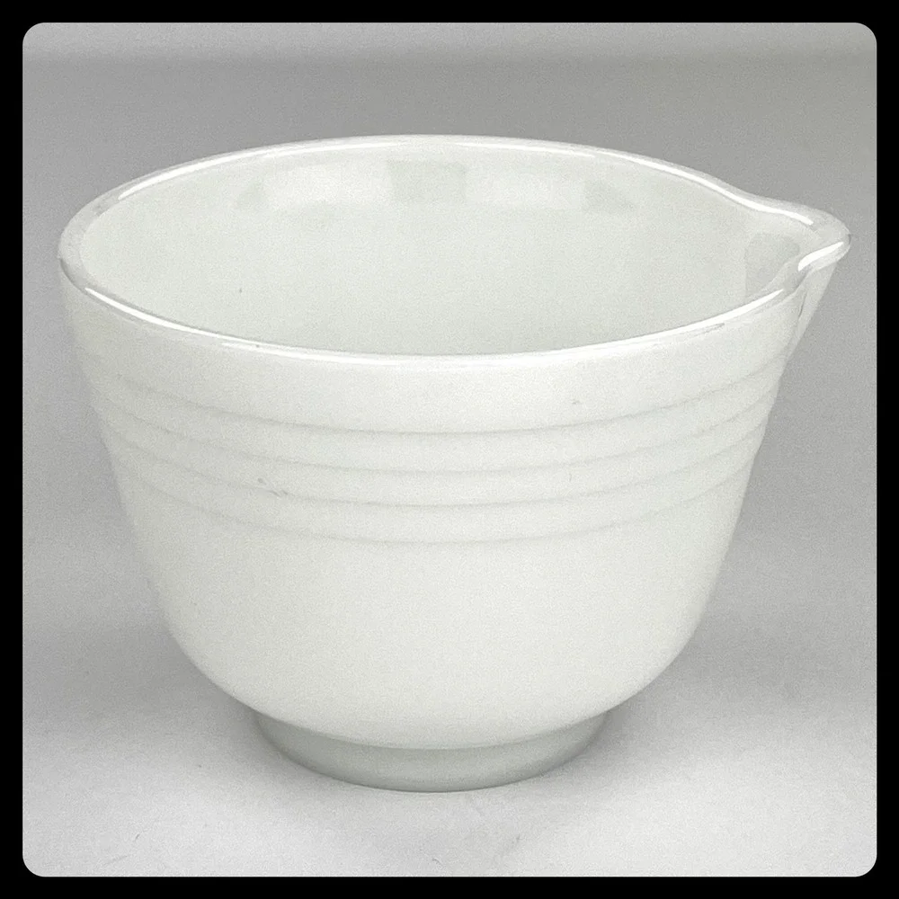 Vintage White Milk Glass Mixing Bowl 6